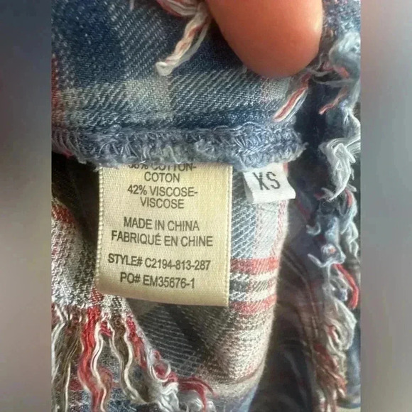 Cloth & Stone | Anthropologie soft plaid flannel Size XS - Picture 12 of 14